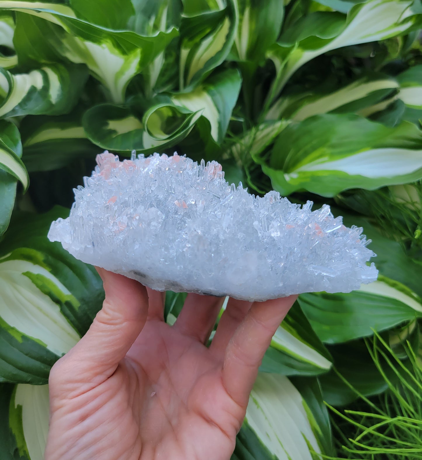 Quartz and Rhodochrosite Cluster from China
