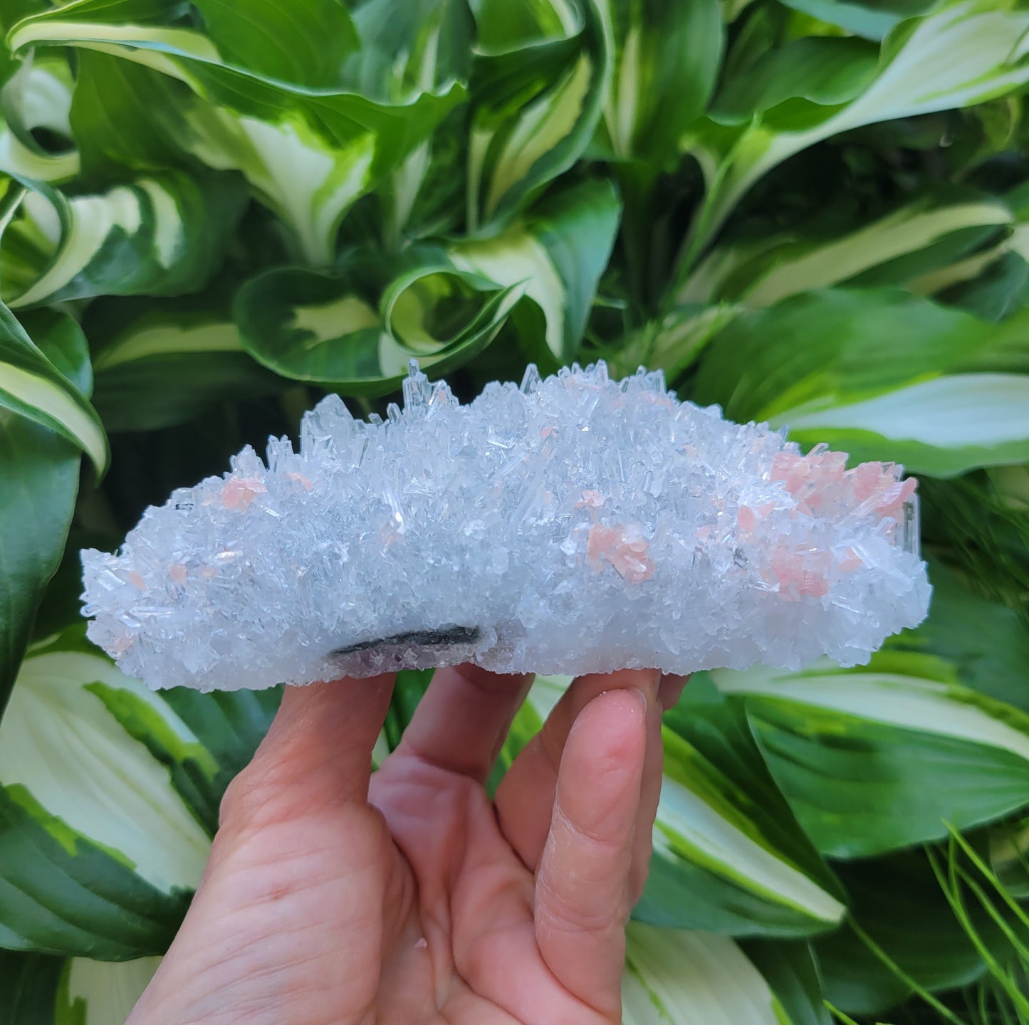 Quartz and Rhodochrosite Cluster from China
