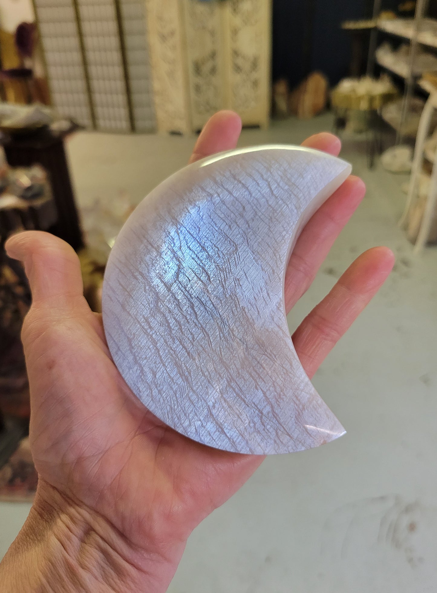 Moonstone Crescent Moon from Tanzania