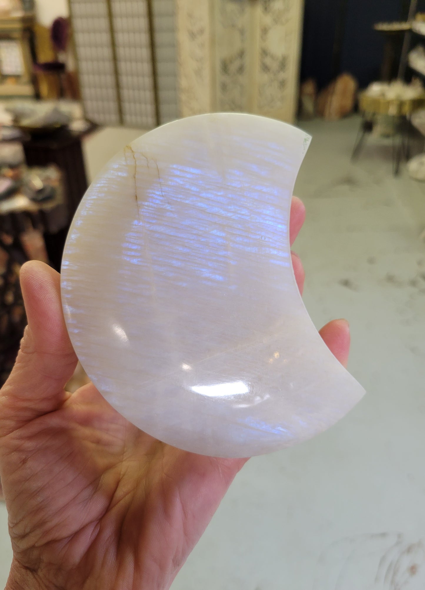 Moonstone Crescent Moon from Tanzania