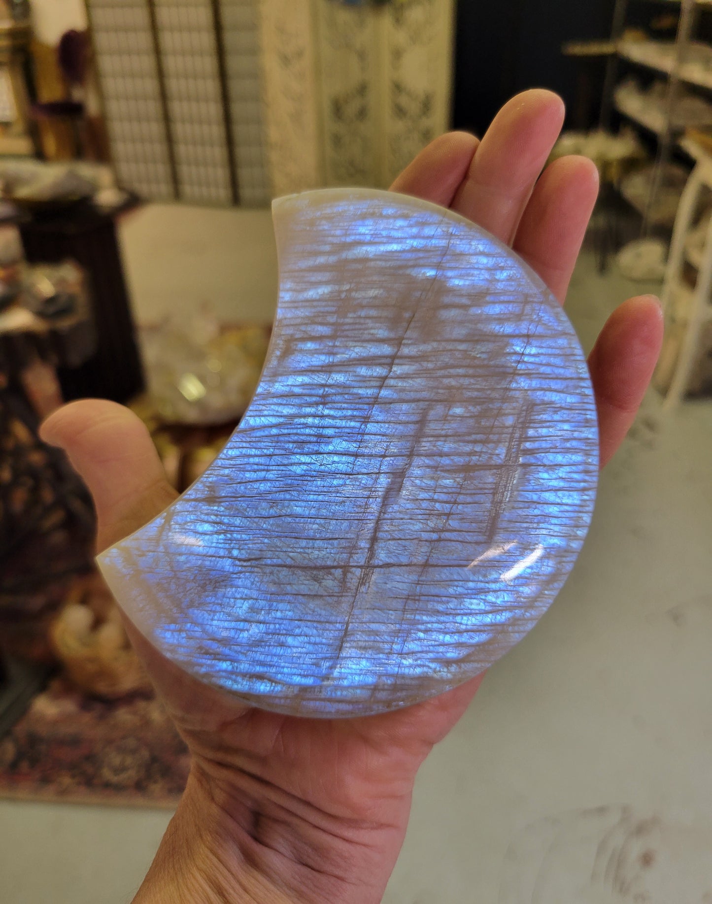 Moonstone Crescent Moon from Tanzania