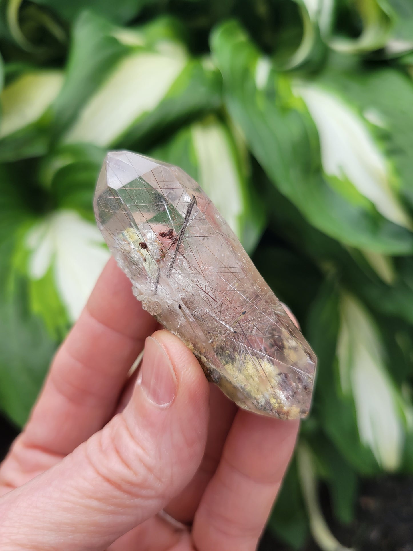 Quartz (Rutilated, Polished and Double Terminated) from Brazil