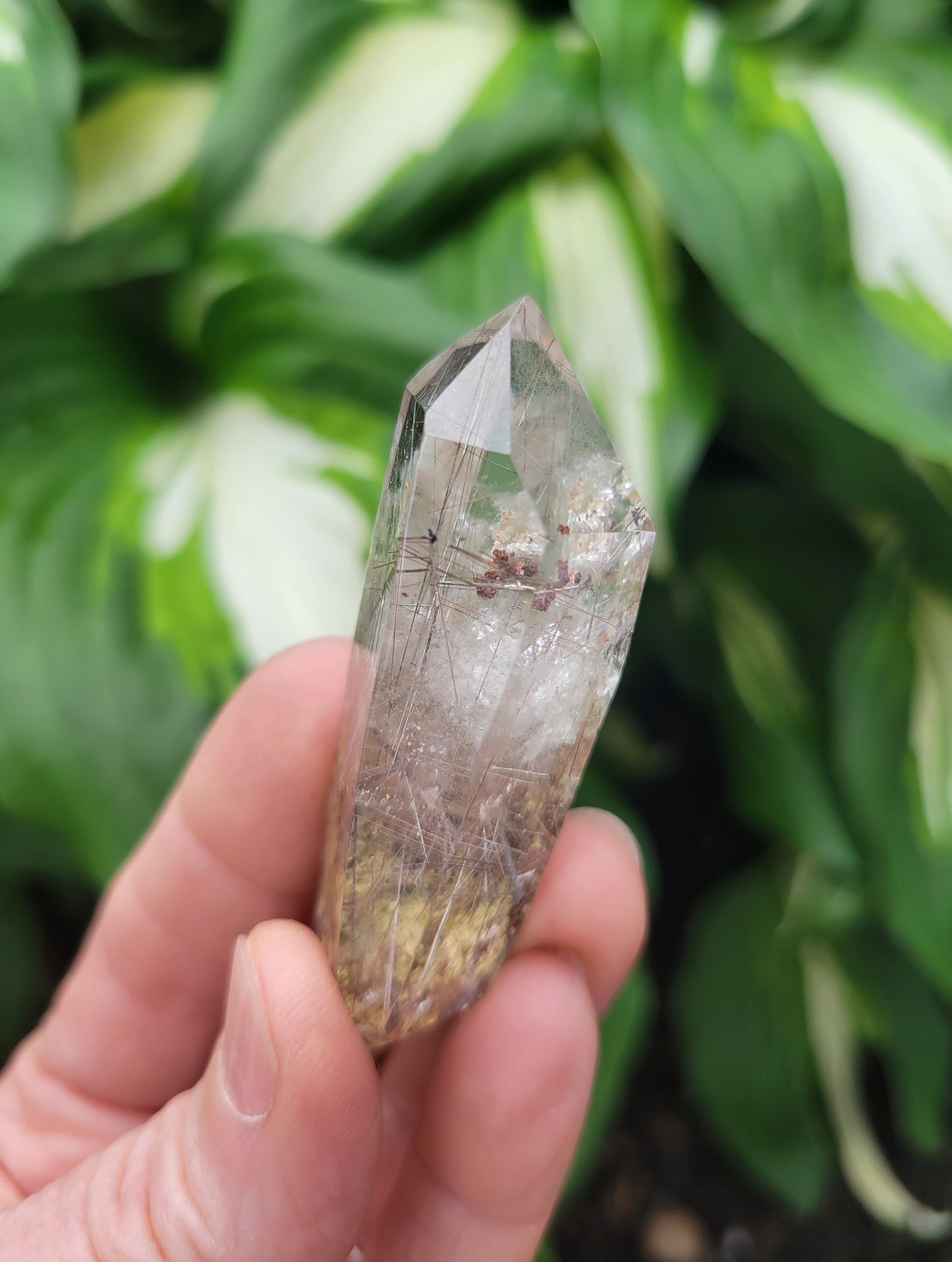 Quartz (Rutilated, Polished and Double Terminated) from Brazil
