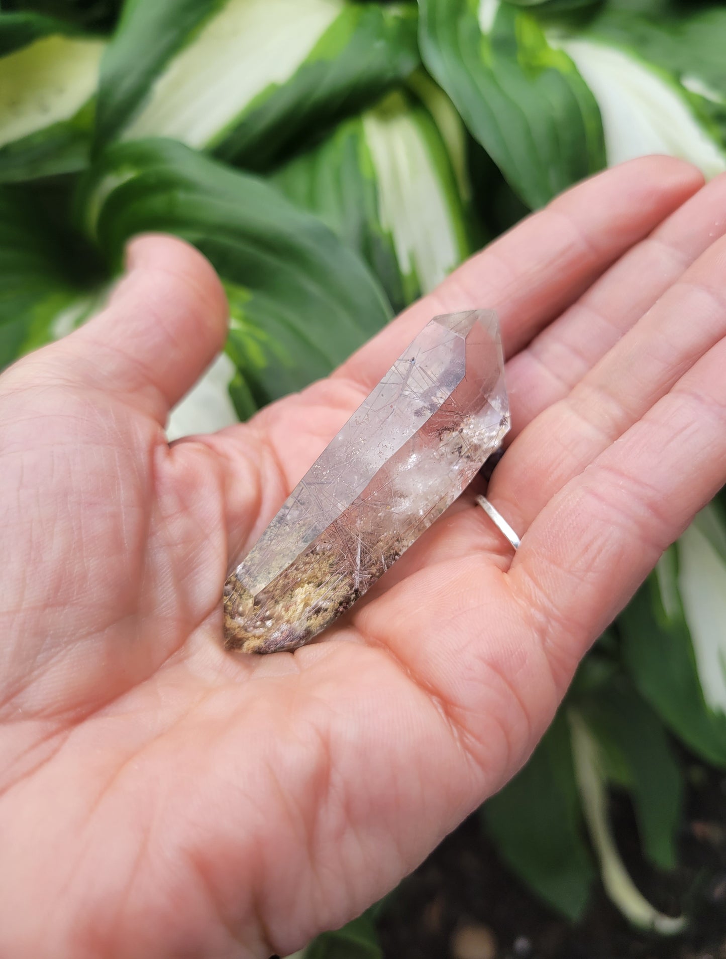 Quartz (Rutilated, Polished and Double Terminated) from Brazil