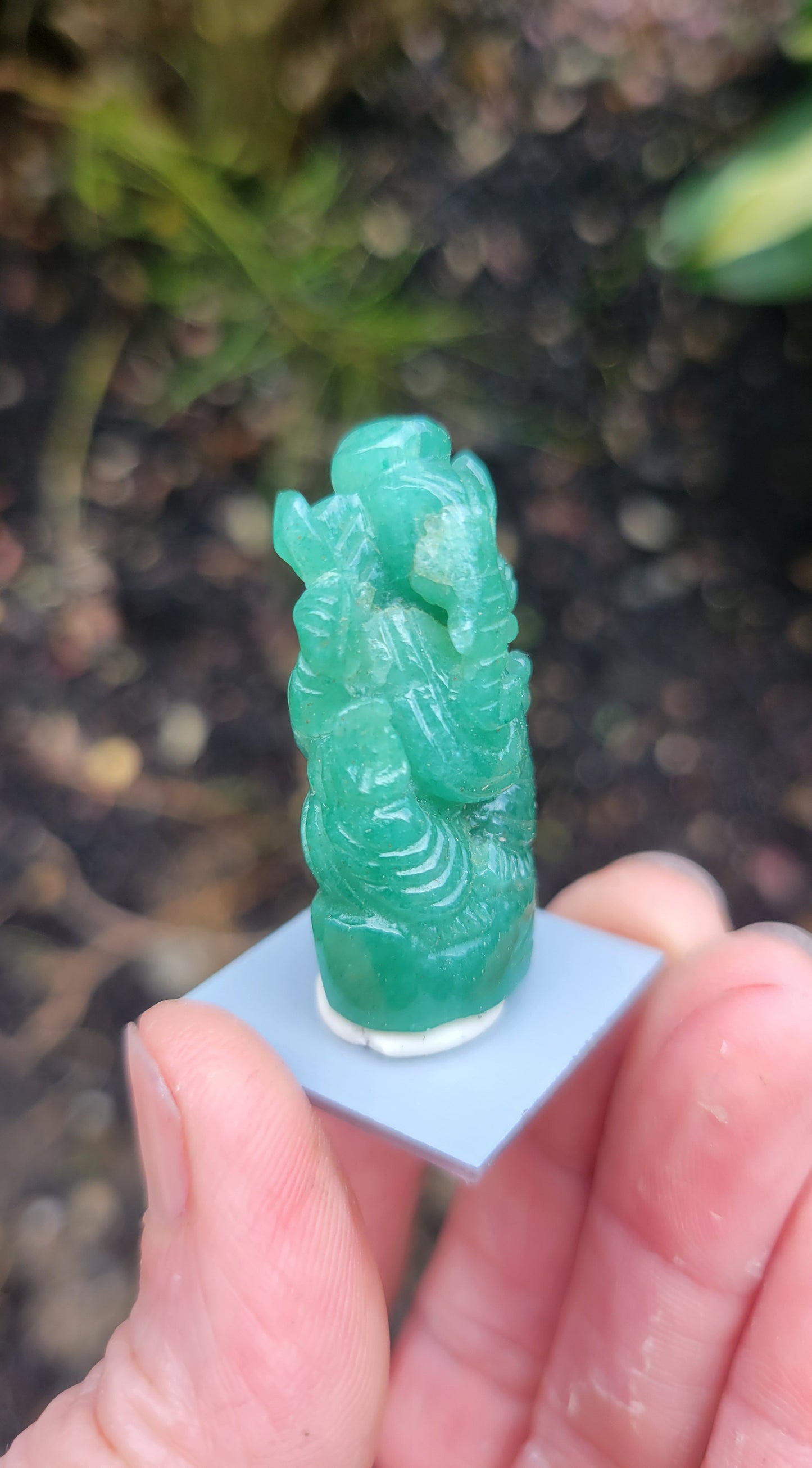 Aventurine Ganesh Minature, Carved in India