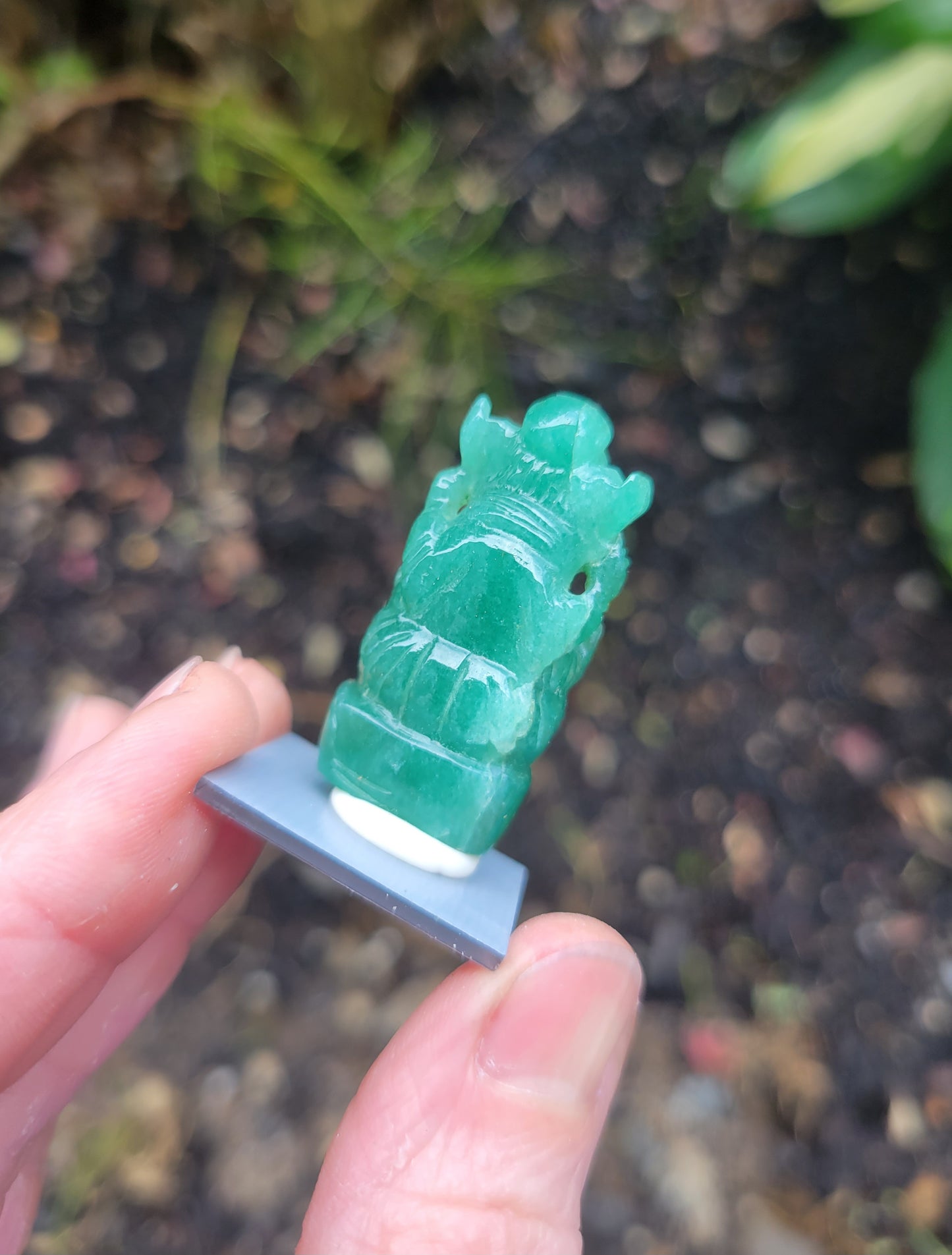 Aventurine Ganesh Minature, Carved in India