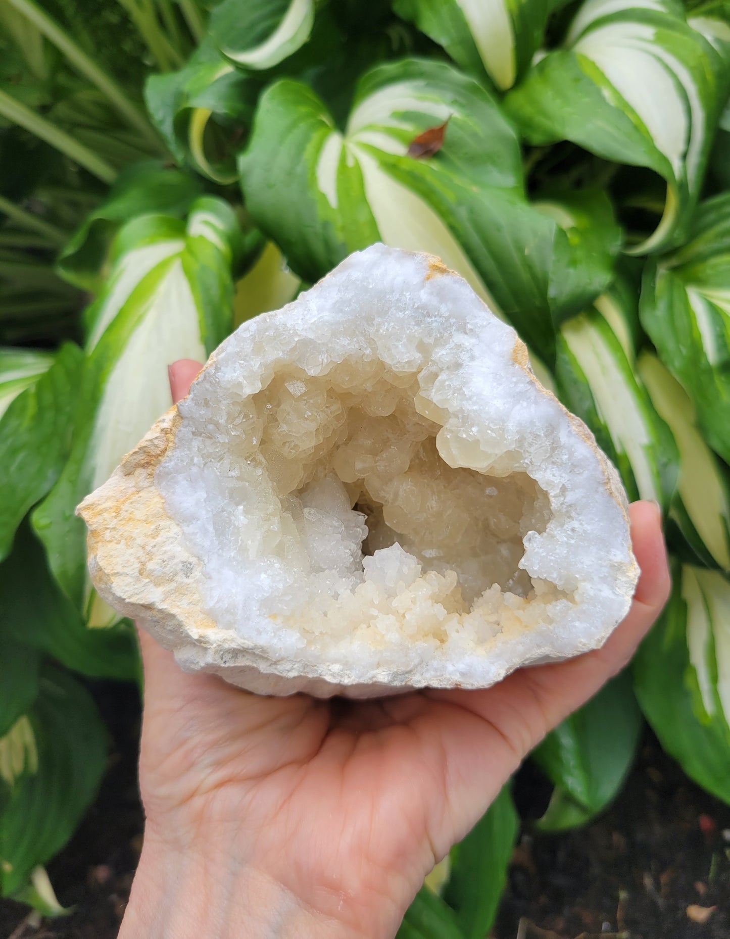 Moroccan Geode with Quartz and Calcite
