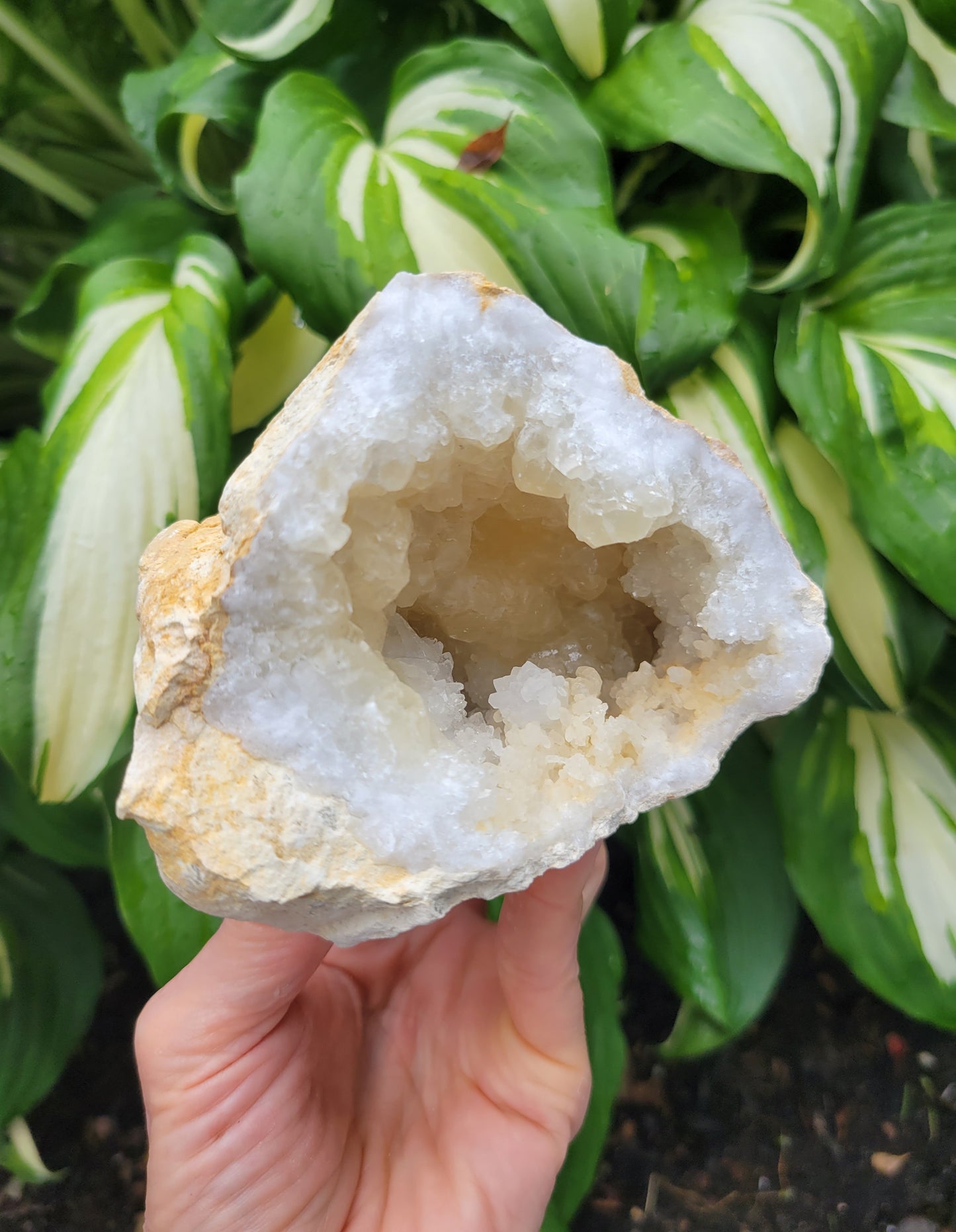 Moroccan Geode with Quartz and Calcite