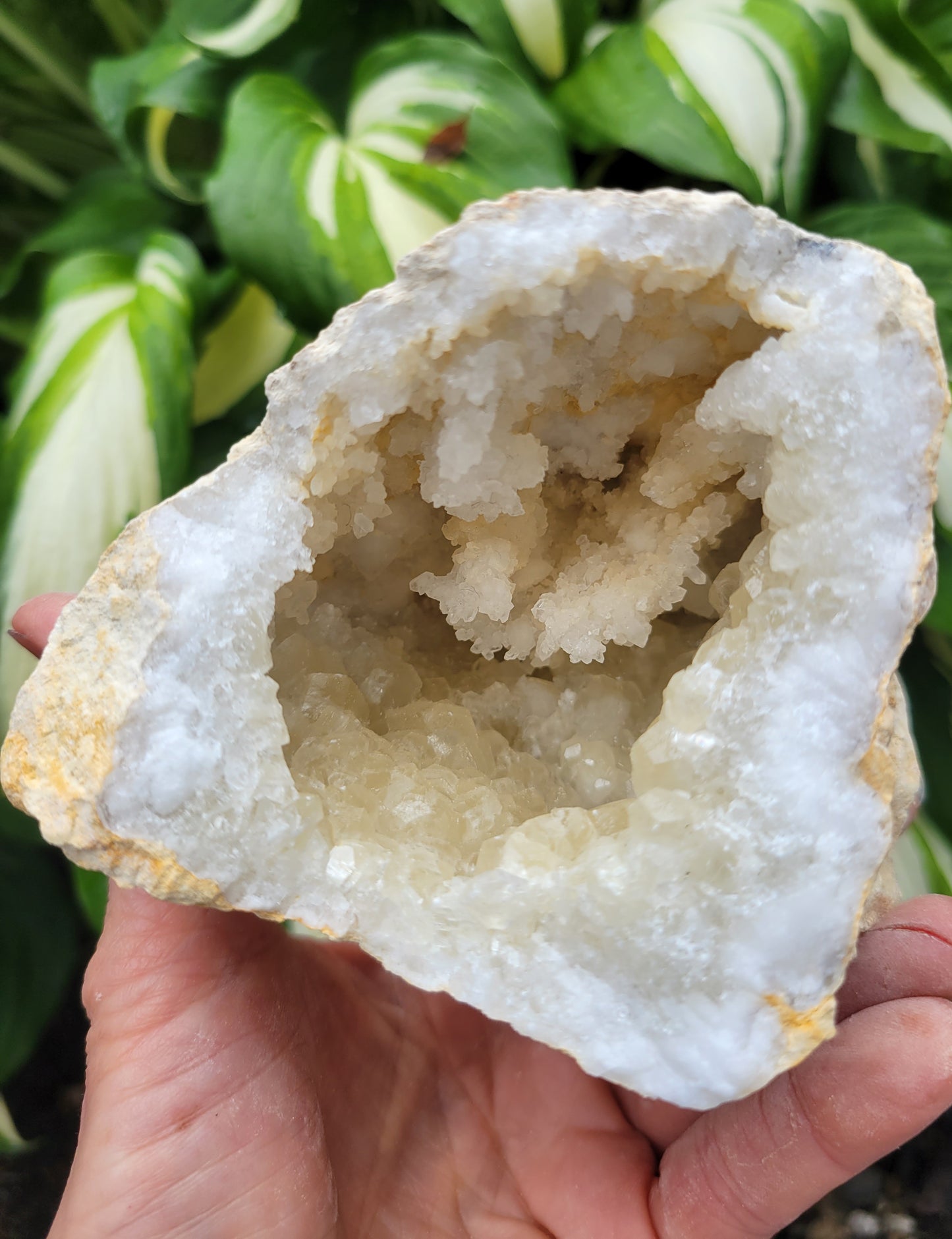 Moroccan Geode with Quartz and Calcite