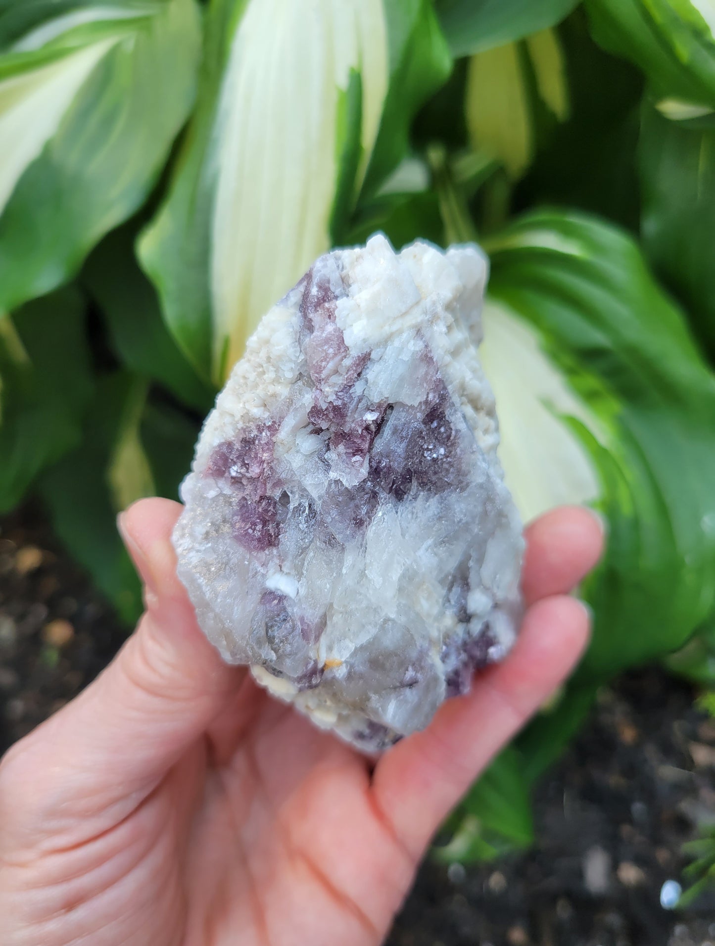 Lepidolite with Smokey Quartz and Albite from Brazil