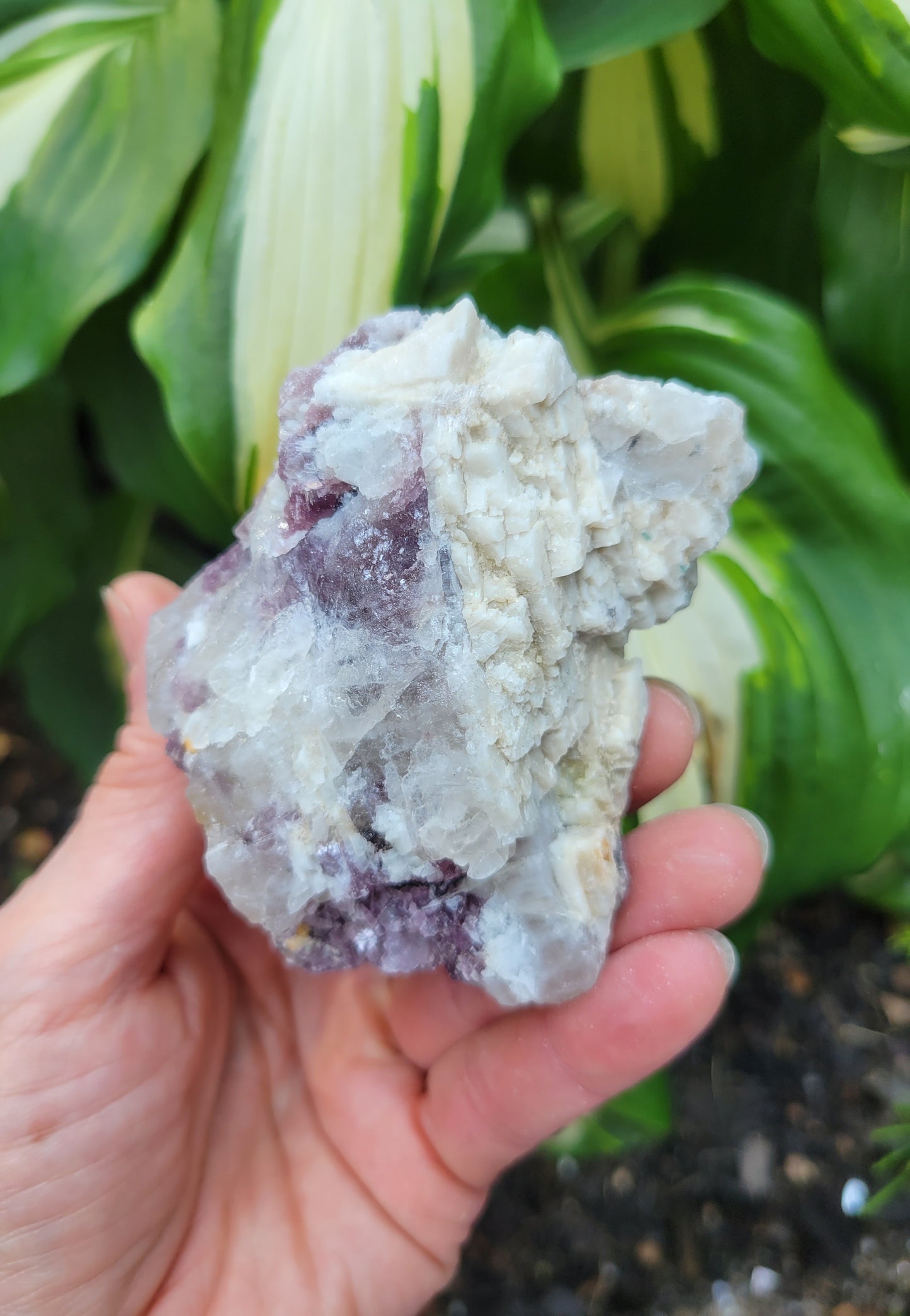 Lepidolite with Smokey Quartz and Albite from Brazil