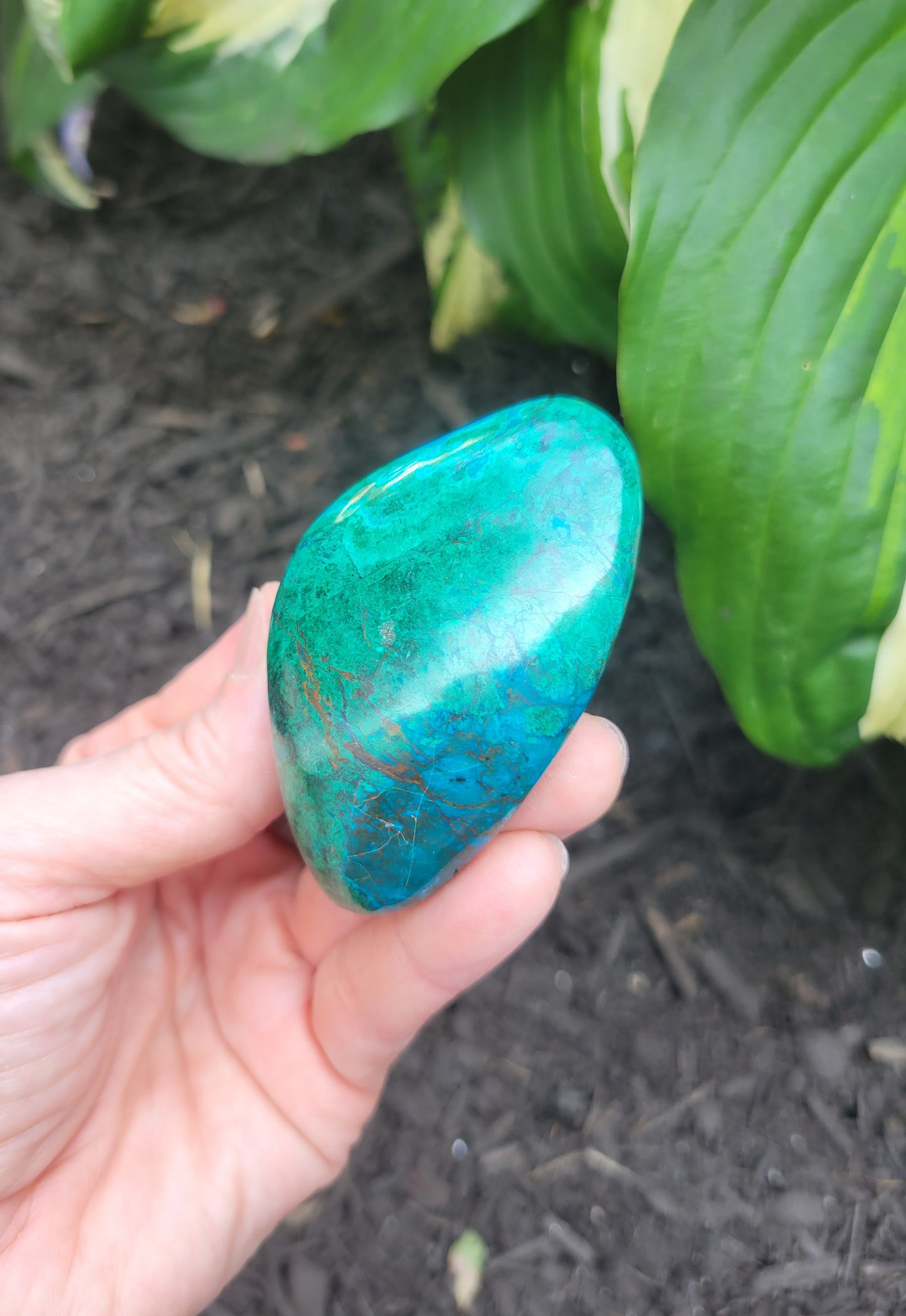 Chrysocolla from Peru (1 1/2 X 1 X 2 1/2 inches)