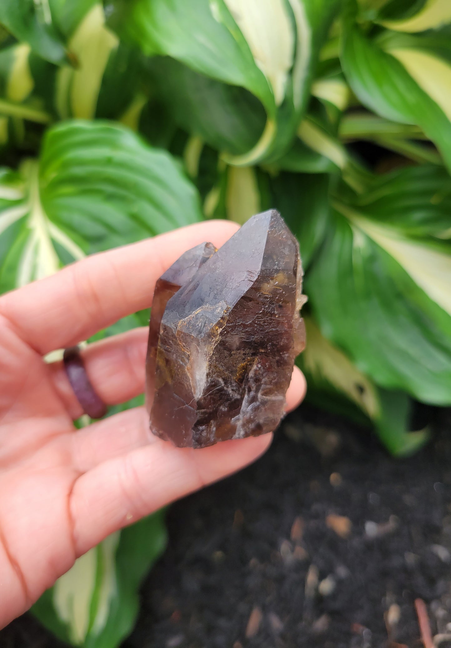 Quartz (Smokey Citrine) Twin from Diamantina, Brazil