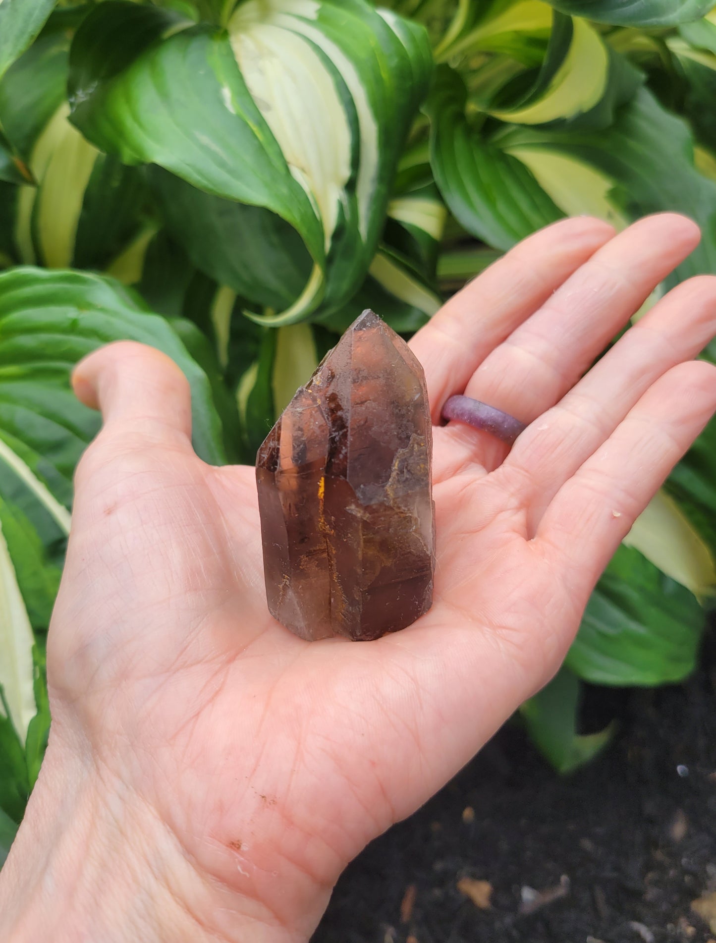 Quartz (Smokey Citrine) Twin from Diamantina, Brazil