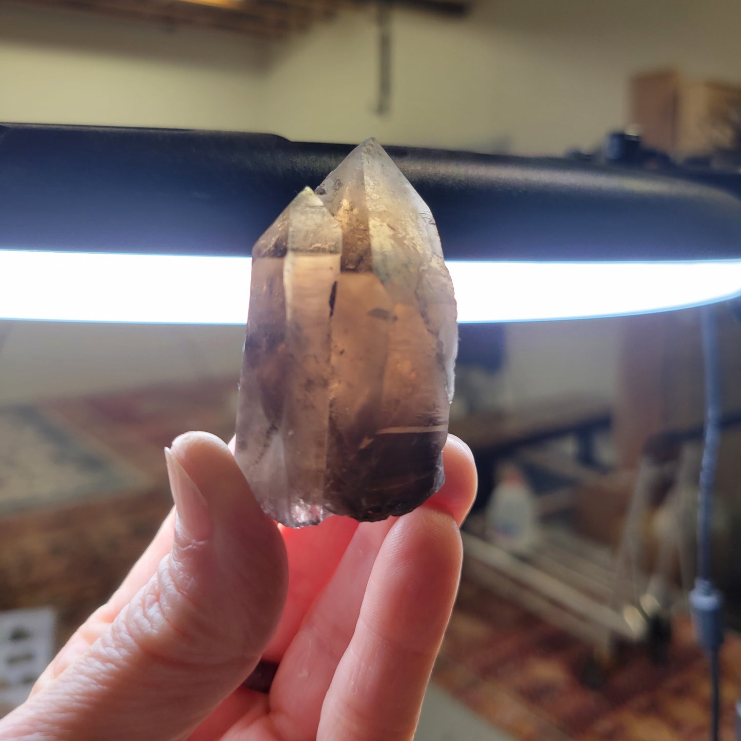 Quartz (Smokey Citrine) Twin from Diamantina, Brazil