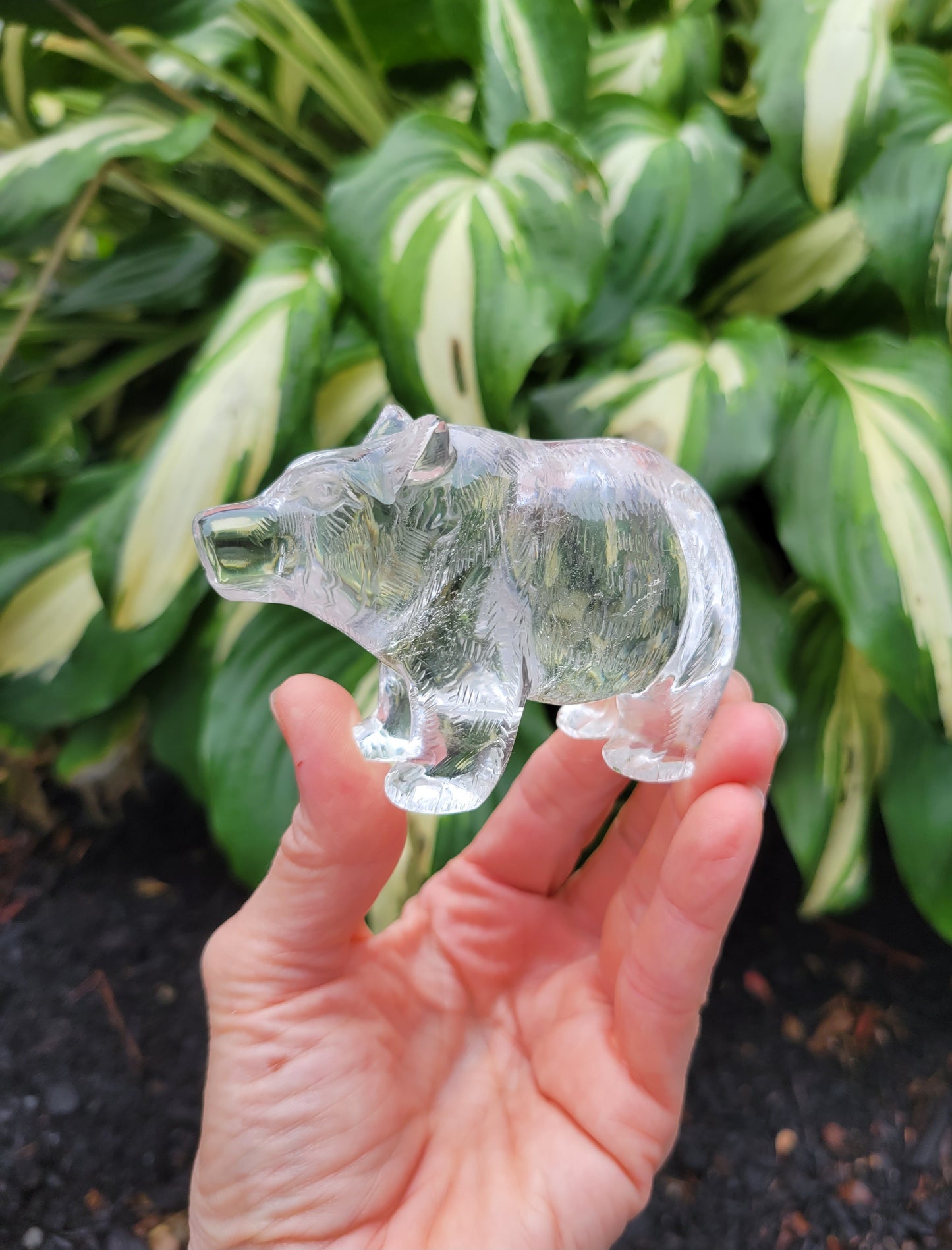 Quartz (Himalayan) Bear, Carved in India