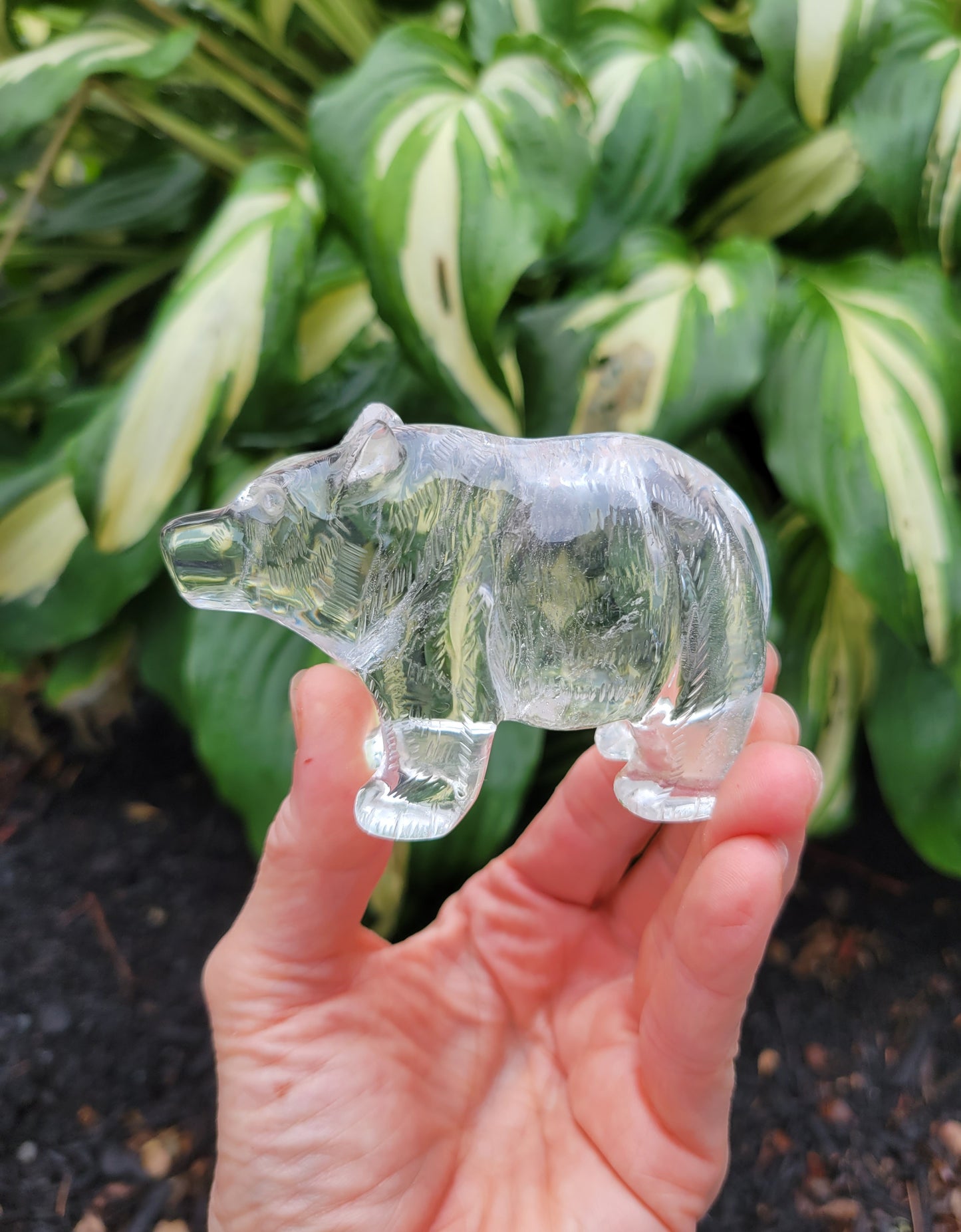 Quartz (Himalayan) Bear, Carved in India