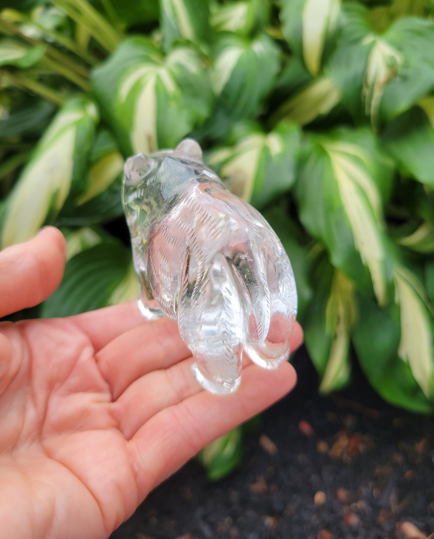 Quartz (Himalayan) Bear, Carved in India