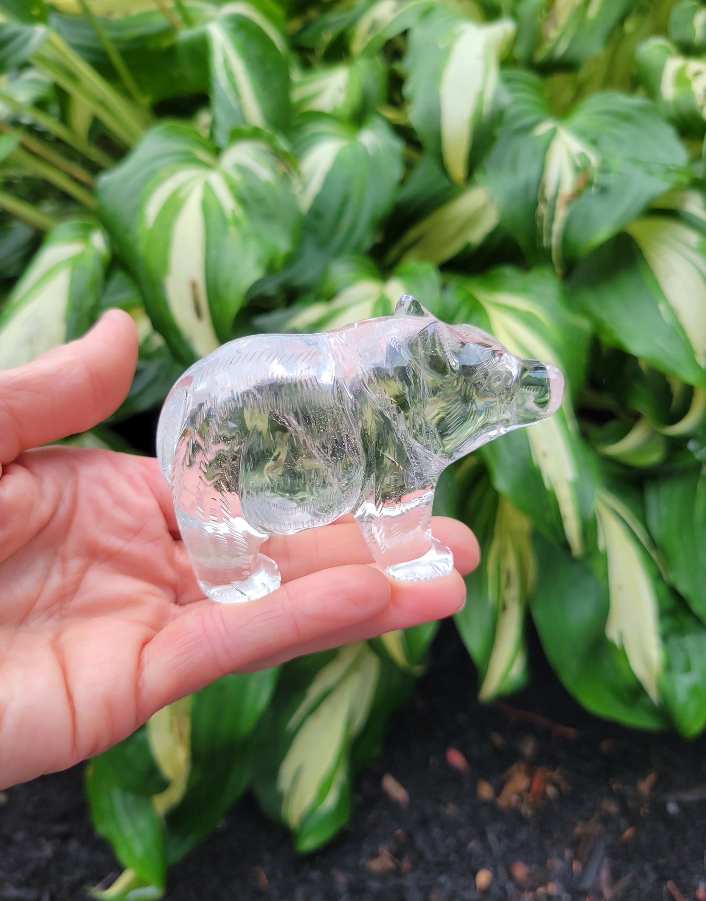 Quartz (Himalayan) Bear, Carved in India