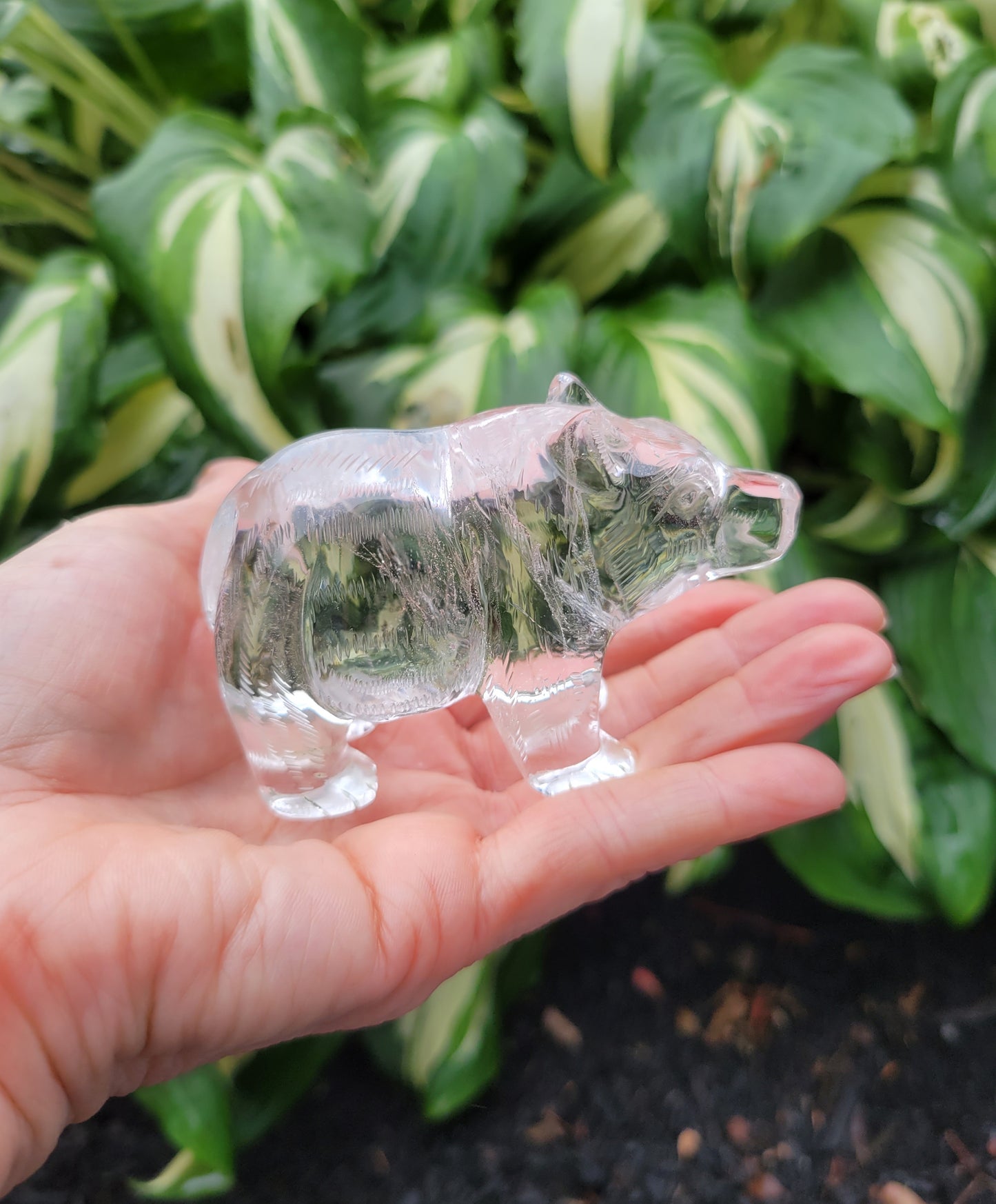 Quartz (Himalayan) Bear, Carved in India