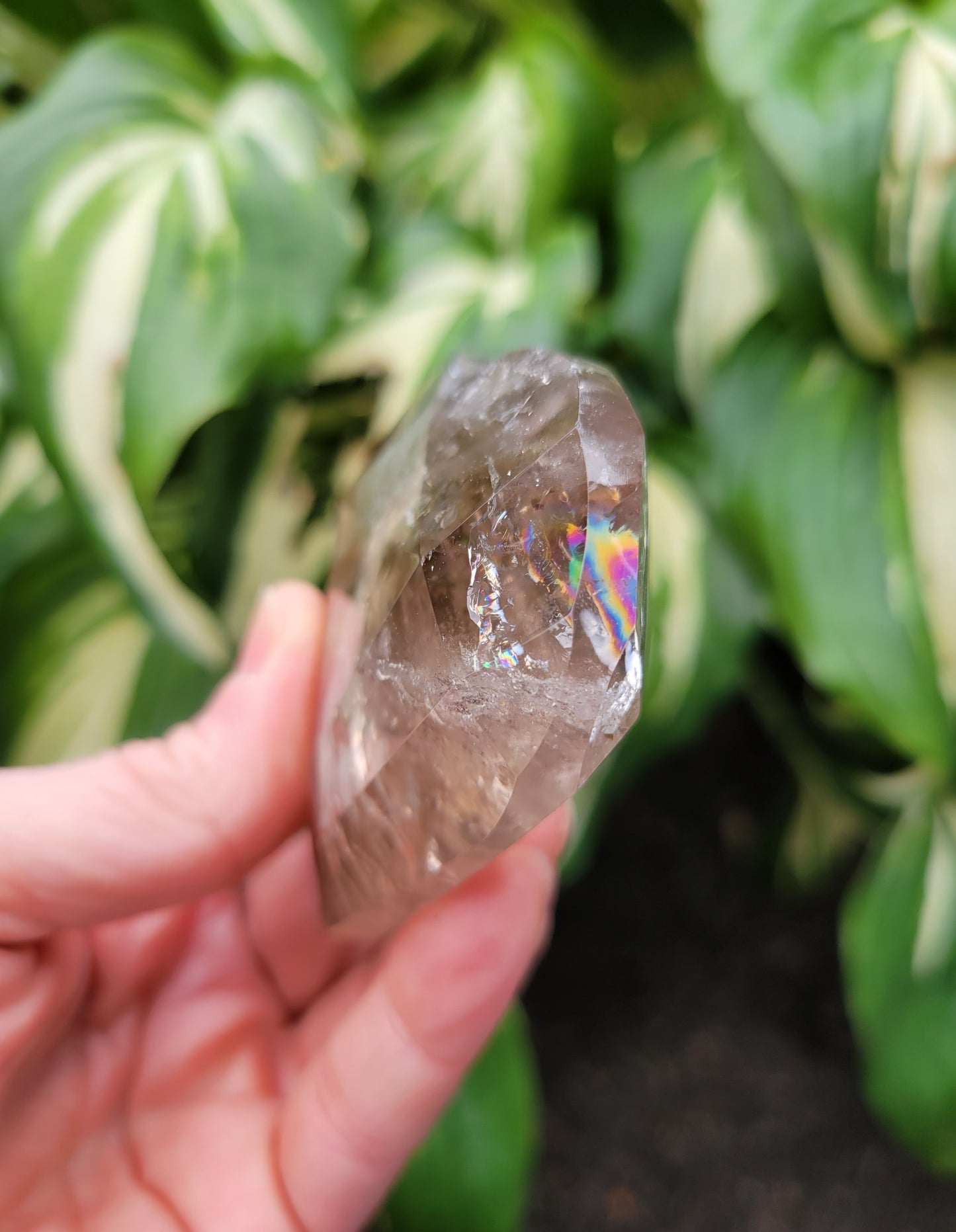 Smokey Quartz Heart from Brazil (W 2 3/4 X D 5/8 X 2 1/2 inches)