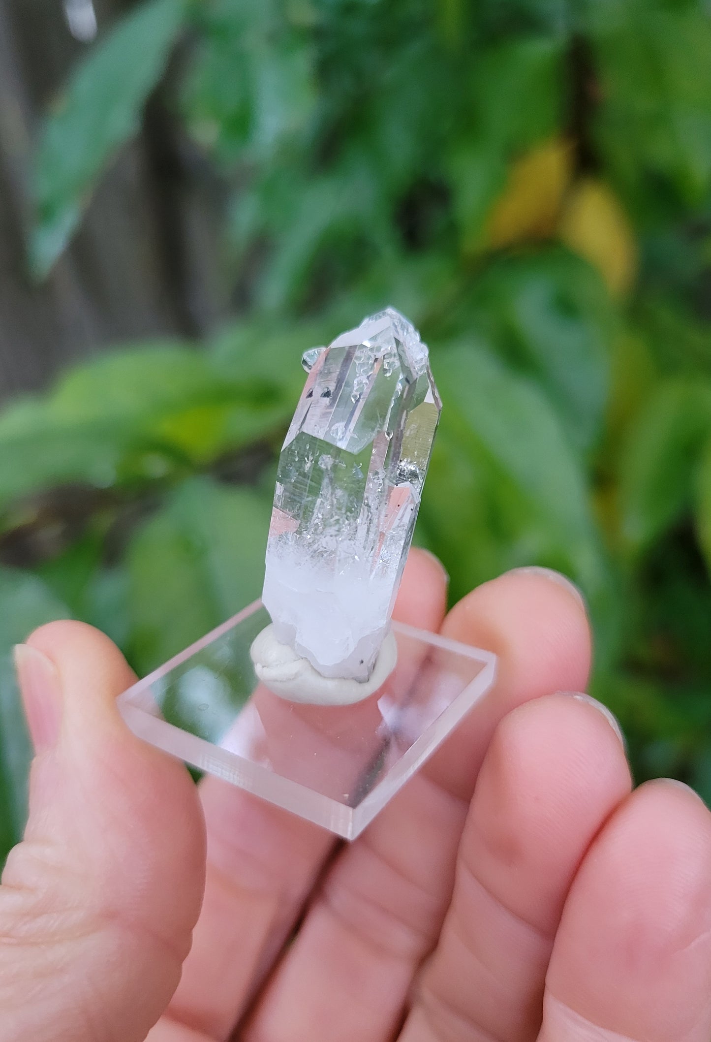 Quartz with Calcite from Goboboseb, Namibia (W 1/2 X L 1 3/8 inches)