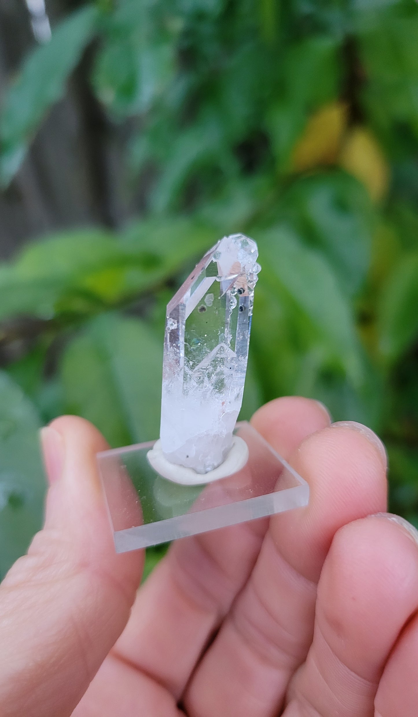 Quartz with Calcite from Goboboseb, Namibia (W 1/2 X L 1 3/8 inches)