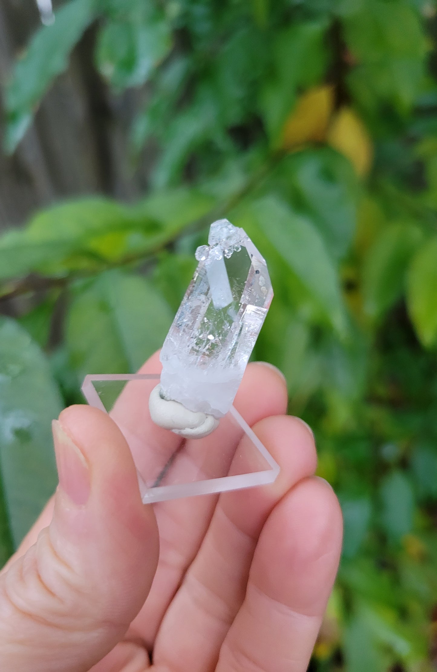 Quartz with Calcite from Goboboseb, Namibia (W 1/2 X L 1 3/8 inches)