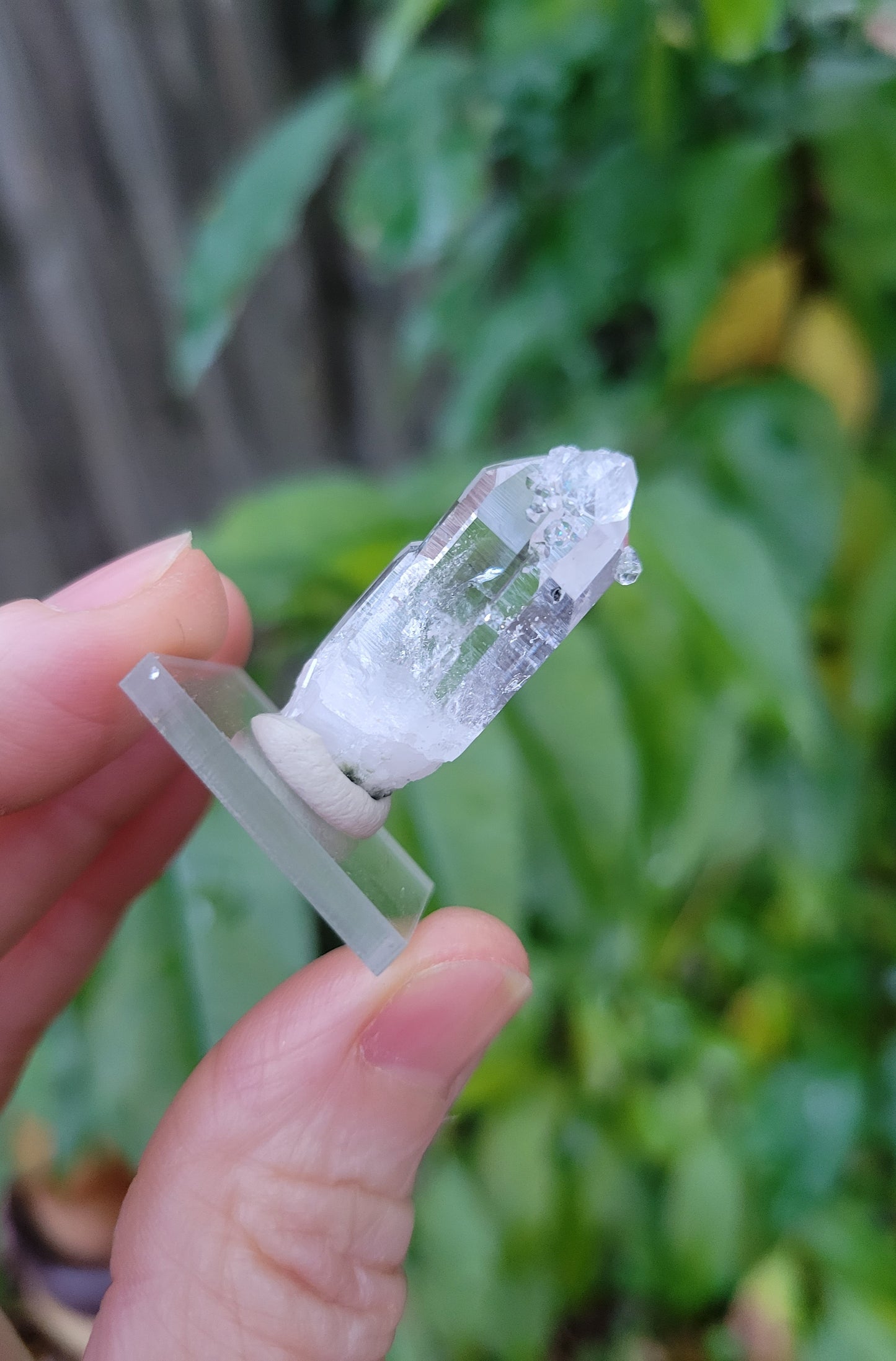 Quartz with Calcite from Goboboseb, Namibia (W 1/2 X L 1 3/8 inches)