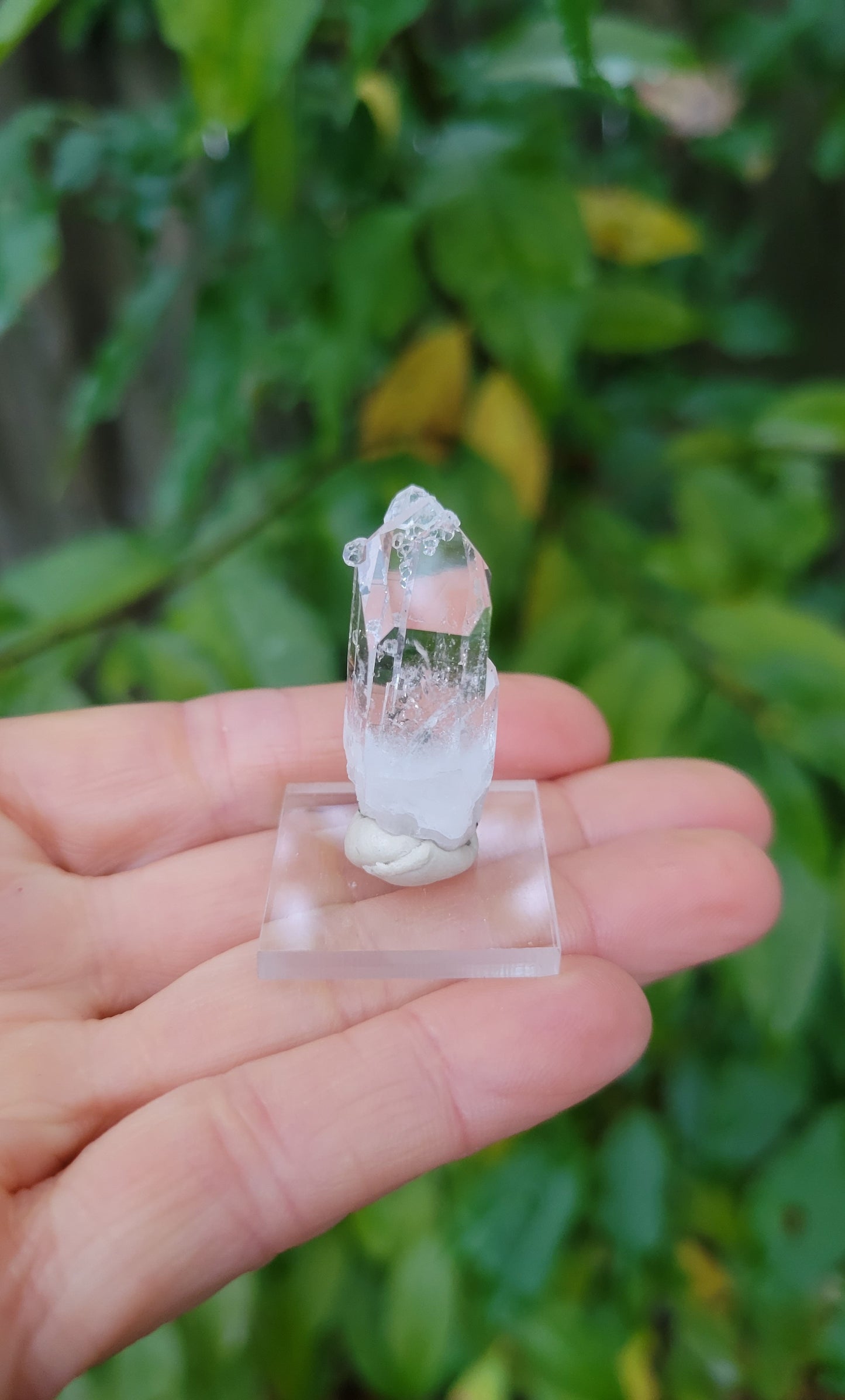 Quartz with Calcite from Goboboseb, Namibia (W 1/2 X L 1 3/8 inches)