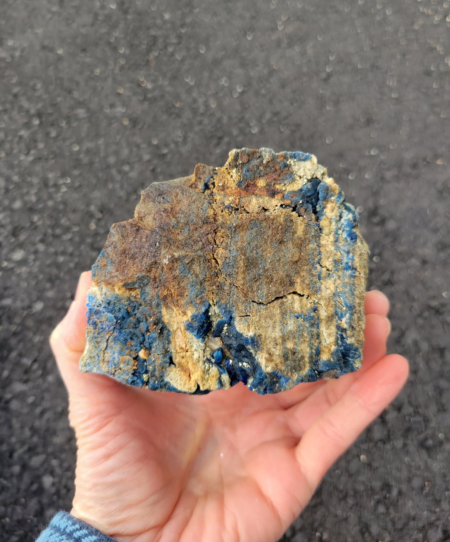 Afghanite, Lazulite, and Pyrite from Pakistan