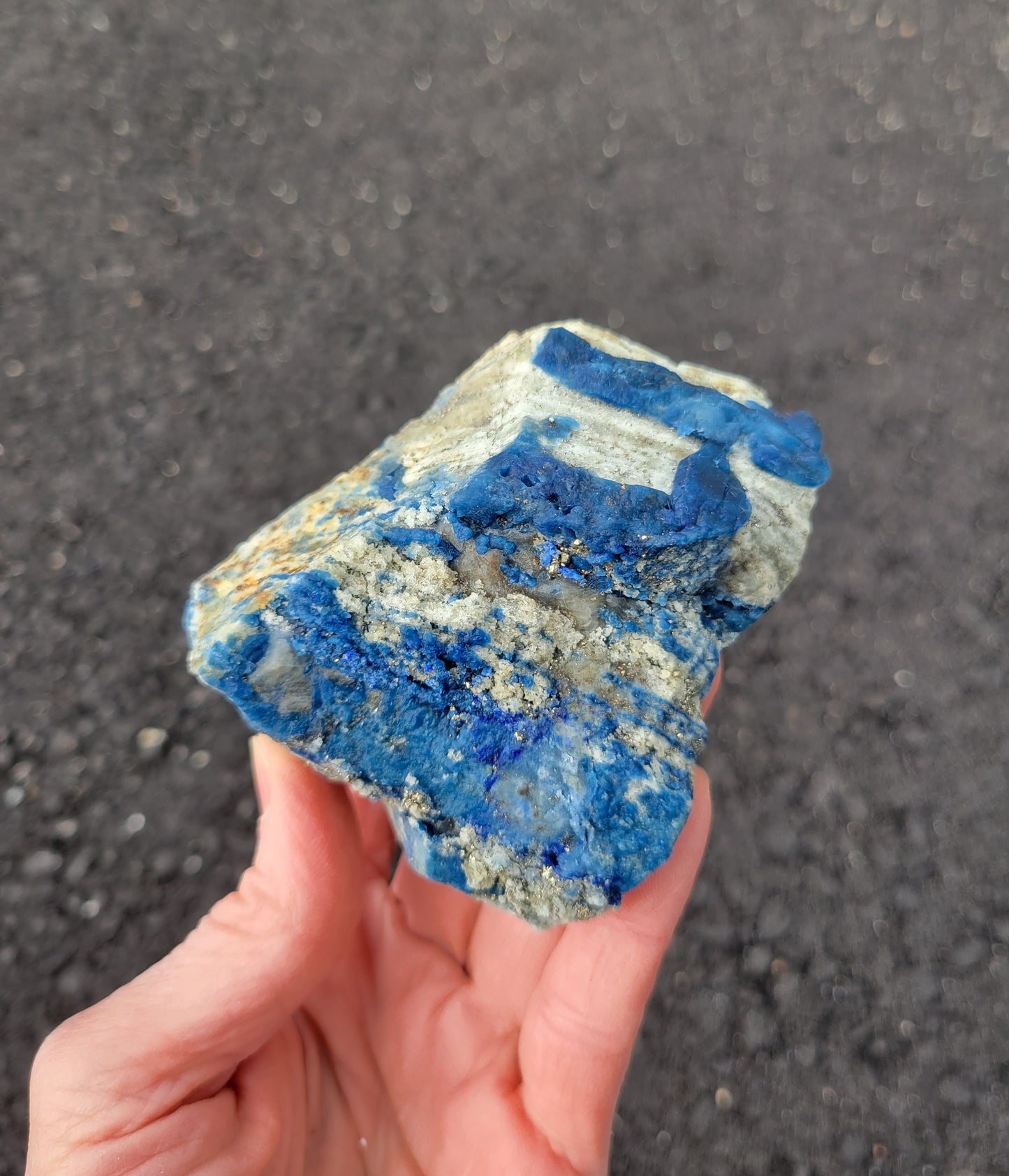 Afghanite, Lazulite, and Pyrite from Pakistan