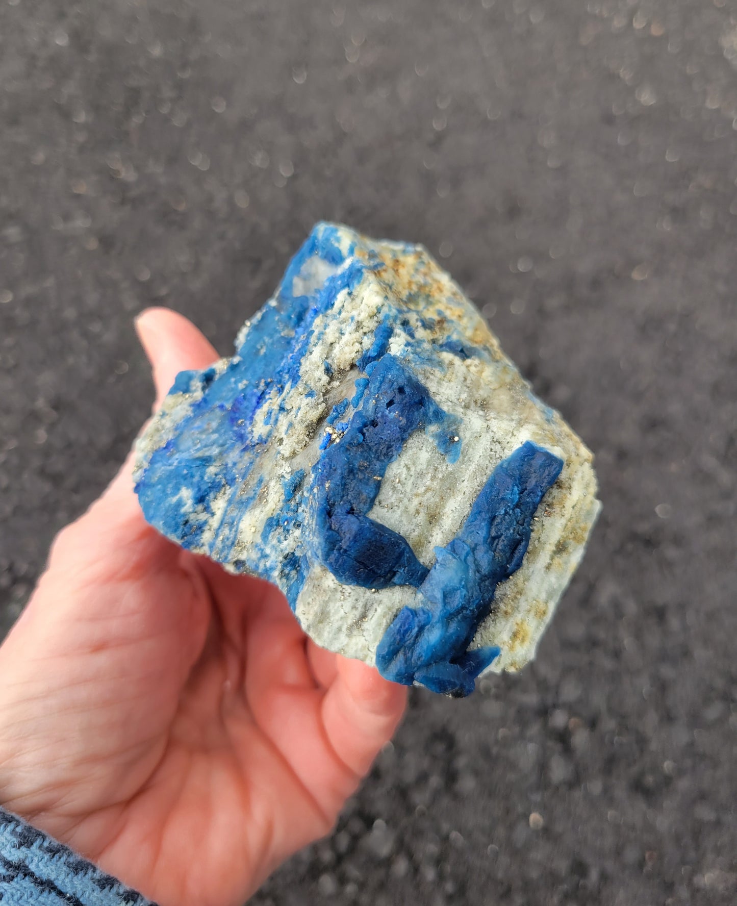 Afghanite, Lazulite, and Pyrite from Pakistan