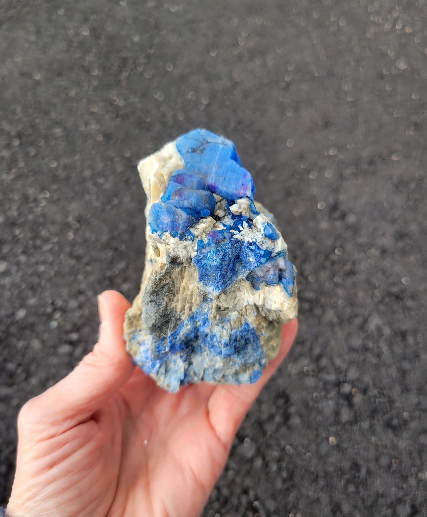 Afghanite, Lazulite, and Pyrite from Pakistan