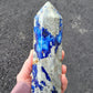 Afghanite, Lazulite, and Pyrite Polished Tower from Pakistan