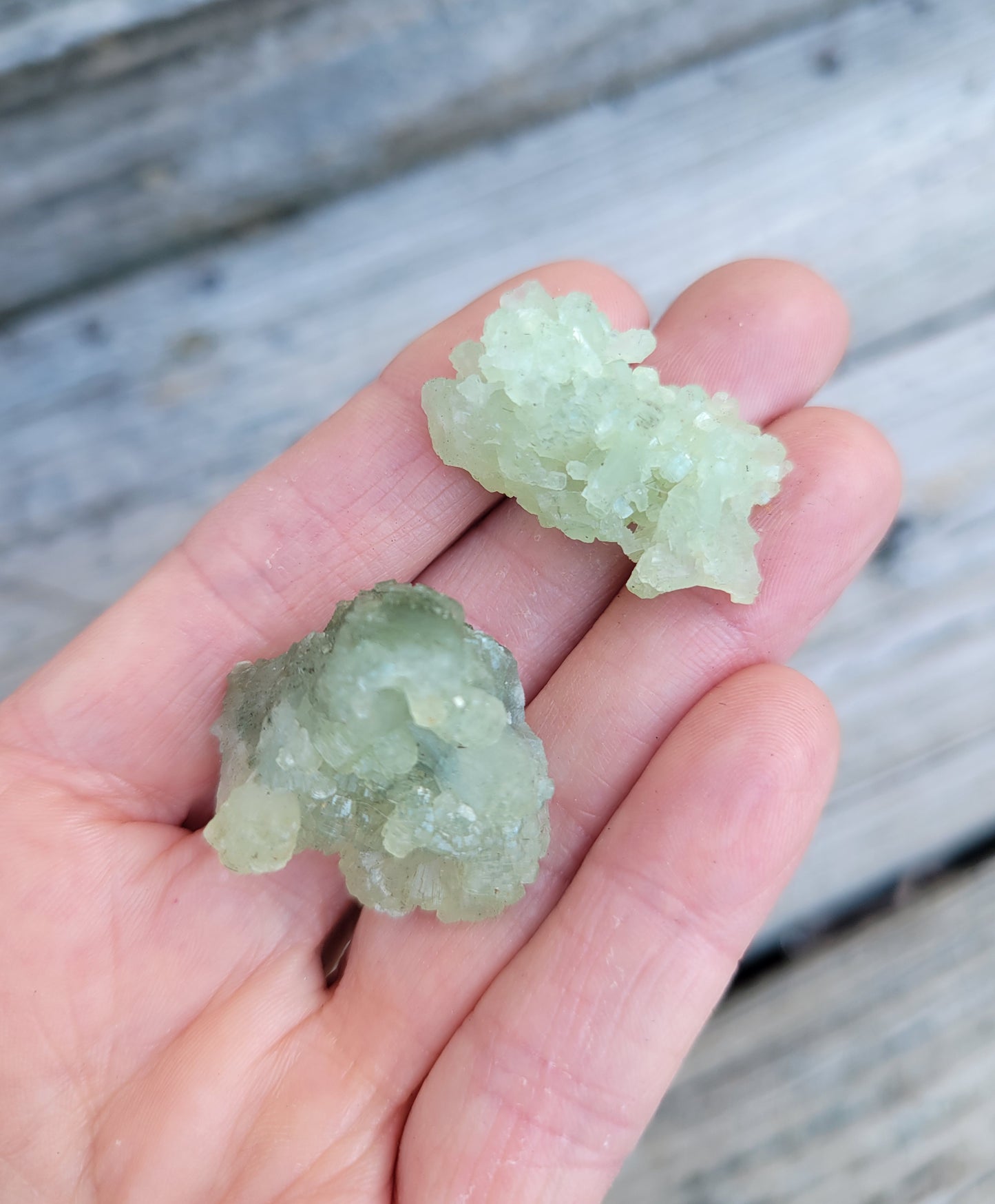 Prehnite Miniatures from Morocco