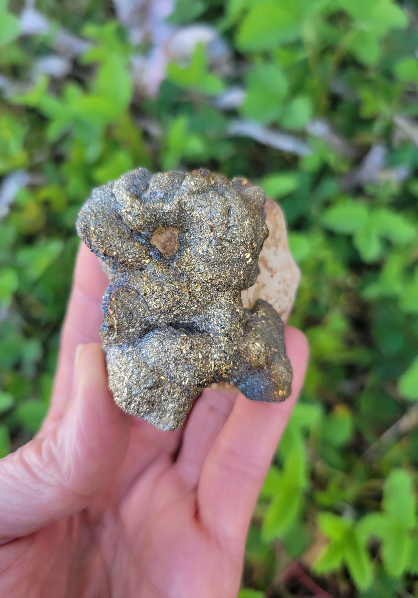 Pyrite with Rainbow Iridescence from Pakistan