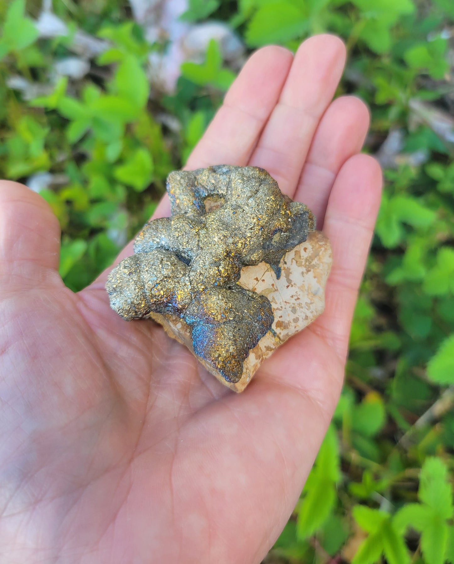 Pyrite with Rainbow Iridescence from Pakistan