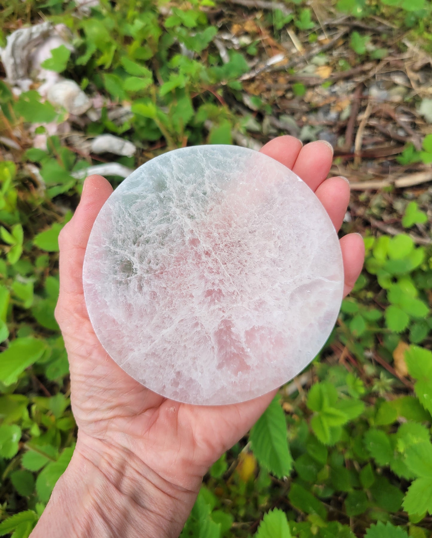 Selenite Charging Plate from Morocco