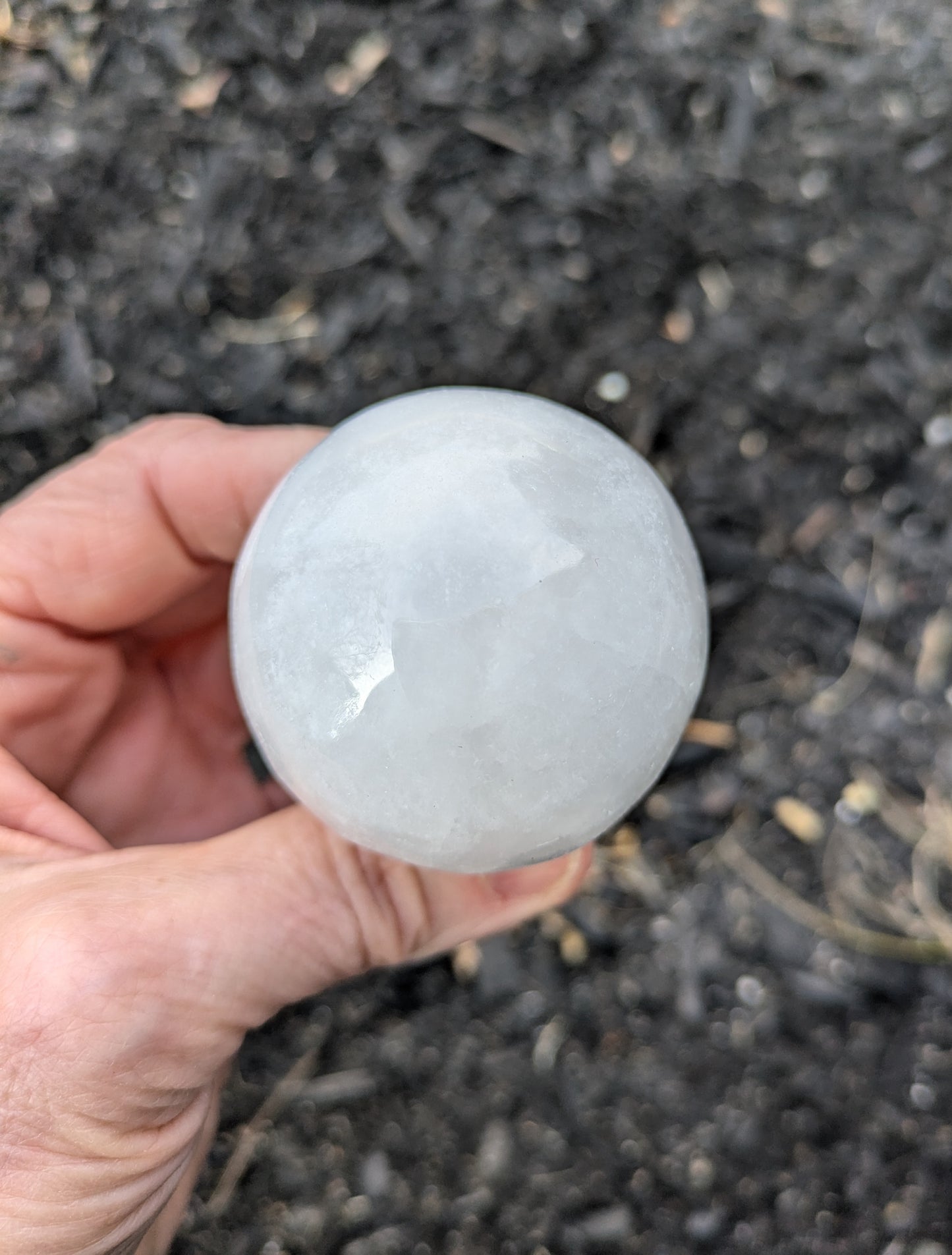 White Calcite Mushroom Carving from Pakistan