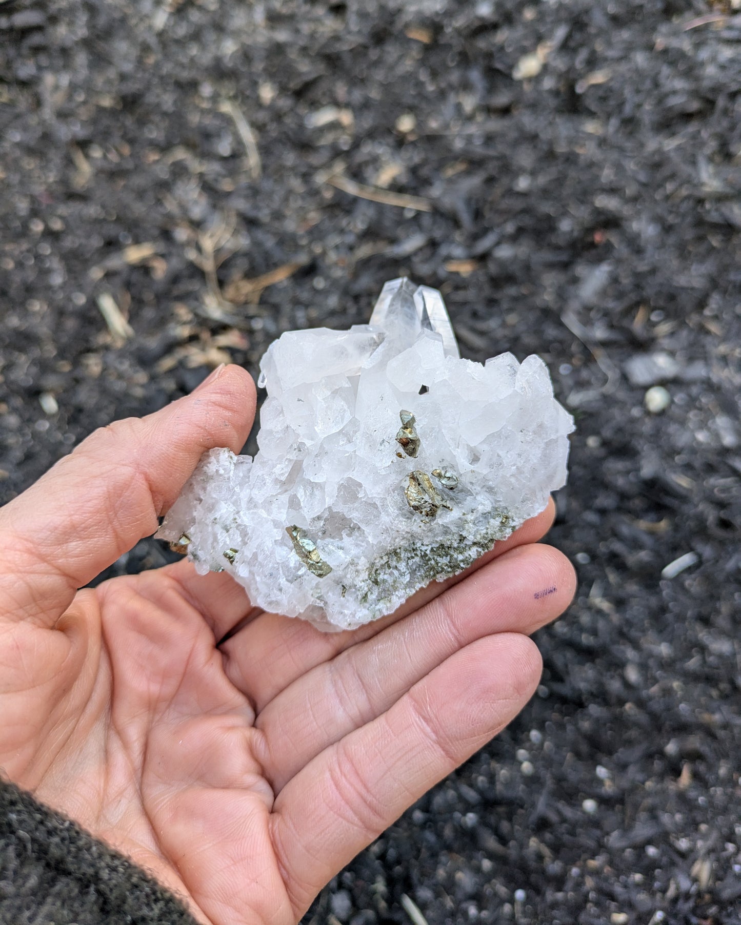 Quartz with Pyrite from Peru