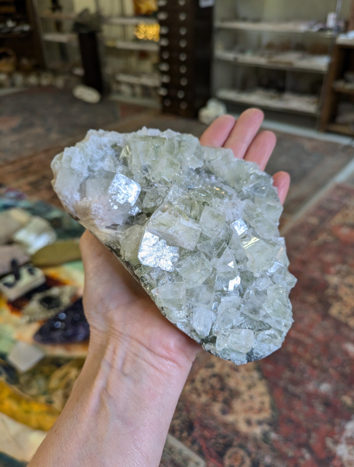 Green Apophyllite and Scolecite from India