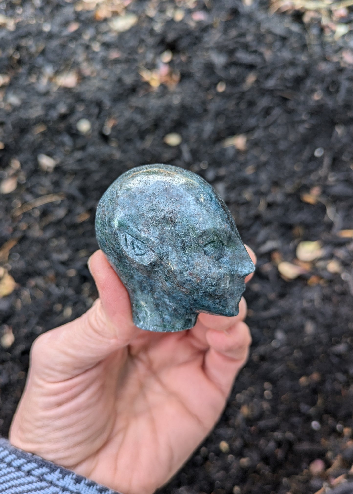 Ruby in Kyanite Elf Carving