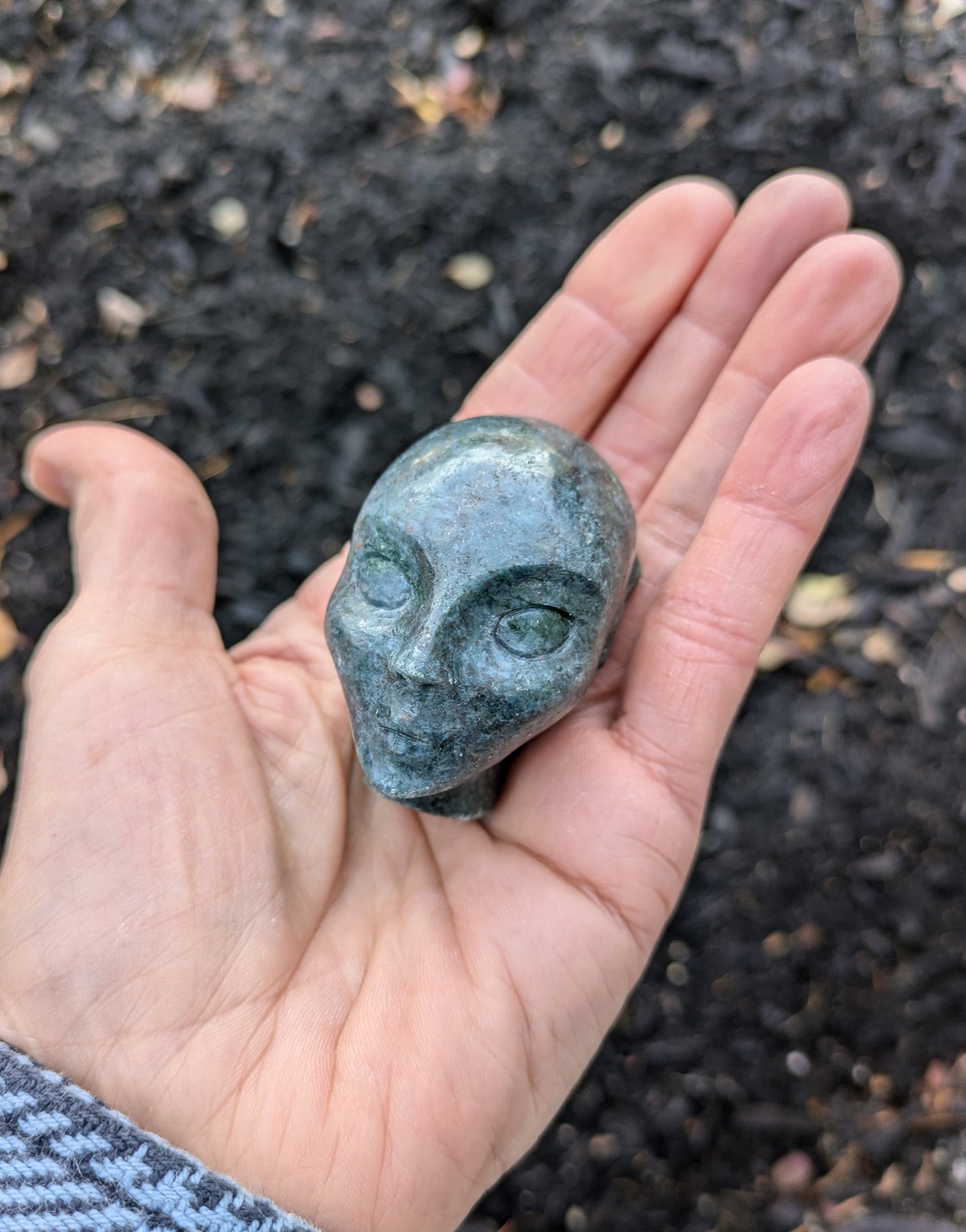 Ruby in Kyanite Elf Carving