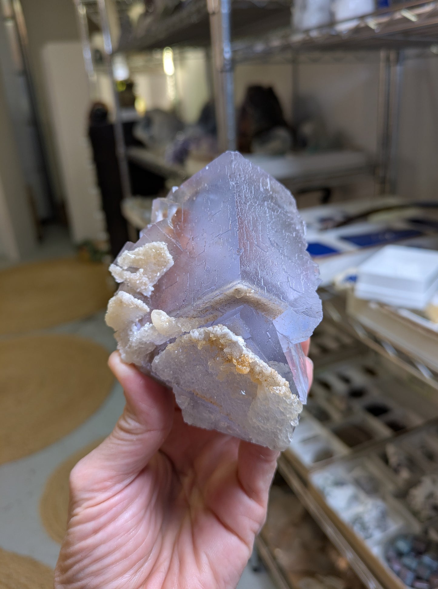 Phantom Fluorite with Calcite from Balochistan, Pakistan