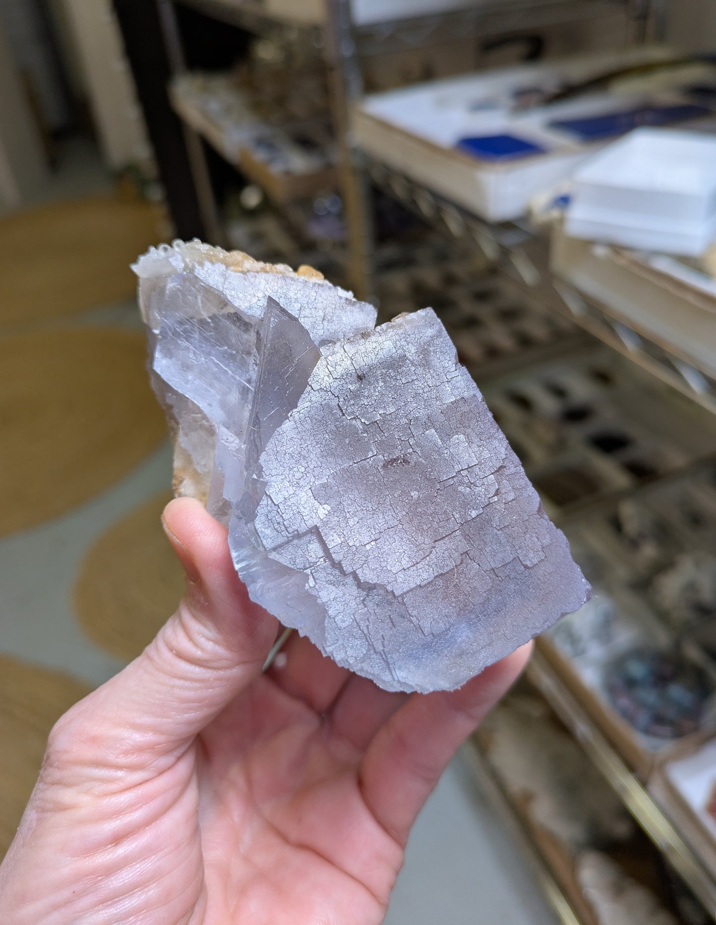 Phantom Fluorite with Calcite from Balochistan, Pakistan