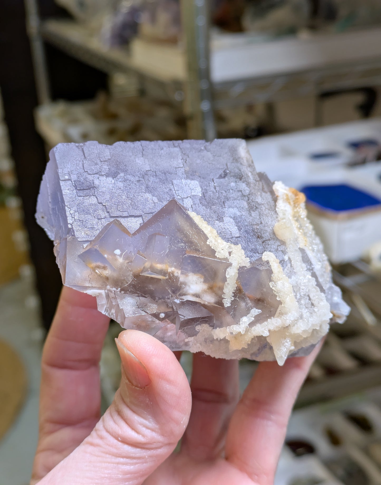 Phantom Fluorite with Calcite from Balochistan, Pakistan