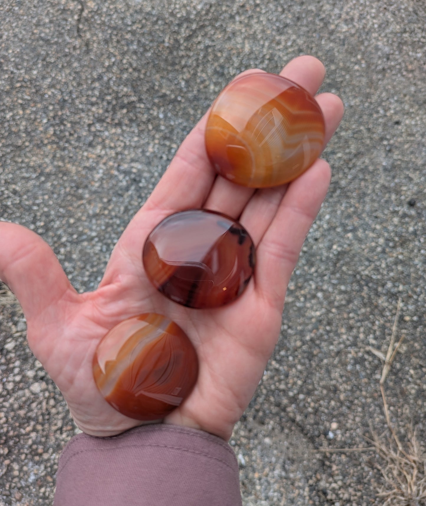 Carnelian Pocket Stone and Lavish Earth Crystal Affirmation Card