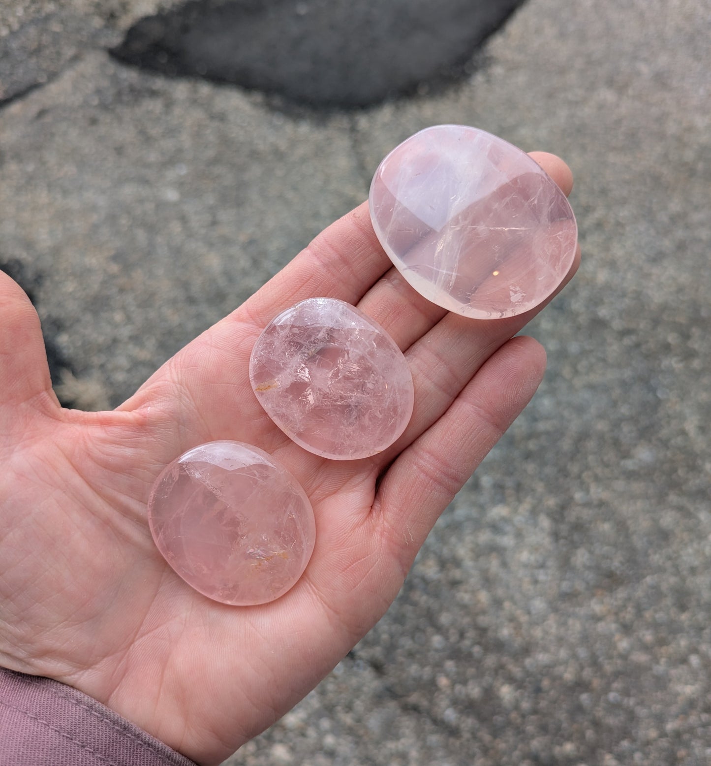 Rose Quartz Pocket Stone and Lavish Earth Crystal Affirmation Card
