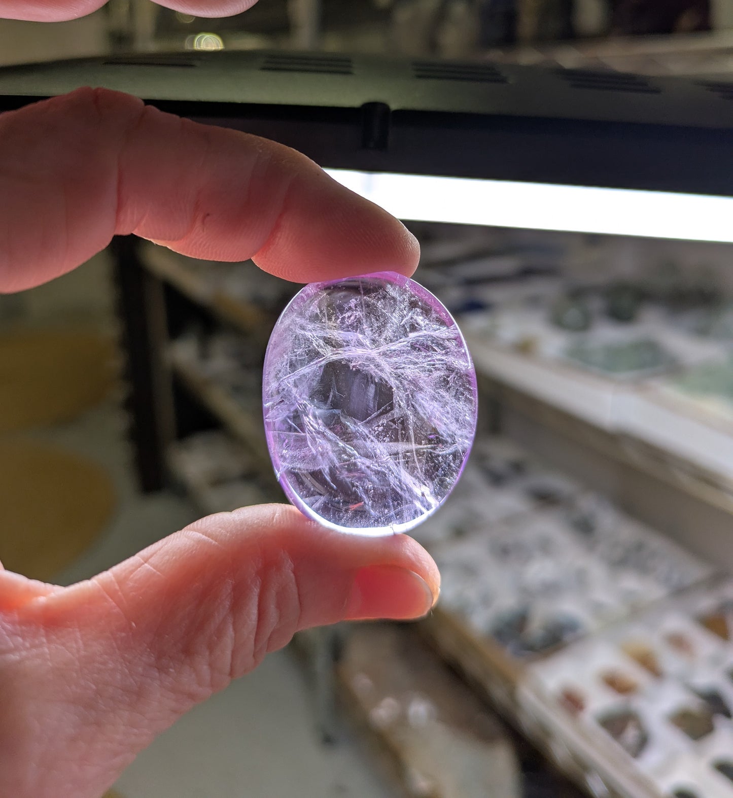 Amethyst Pocket Stone and Lavish Earth Crystal Affirmation Card